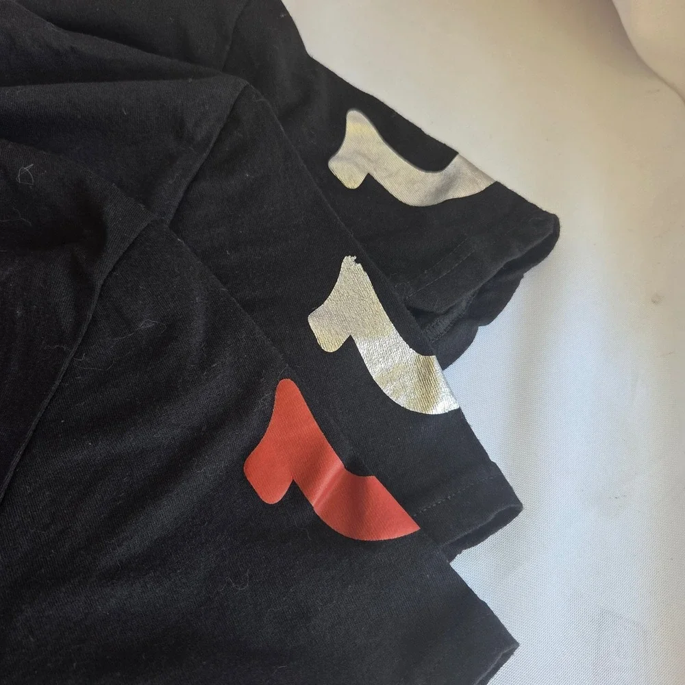 True Religion Mens T-Shirt Bundle 3 Pack Black Cotton Horseshoe Logo Y2K Medium